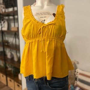 Yellow Sleeveless Top